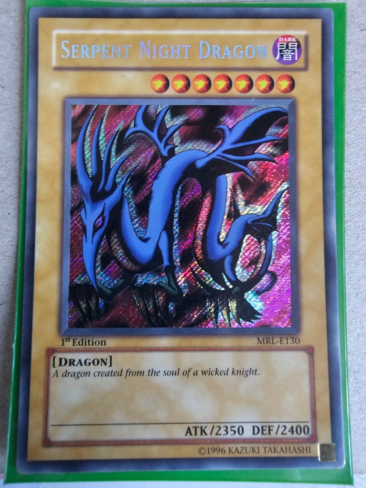 Yu-Gi-Oh! Serpent Night Dragon MRL-E130 1st Edition Foil, Verzenden, Zo goed als nieuw, Losse kaart, Foil