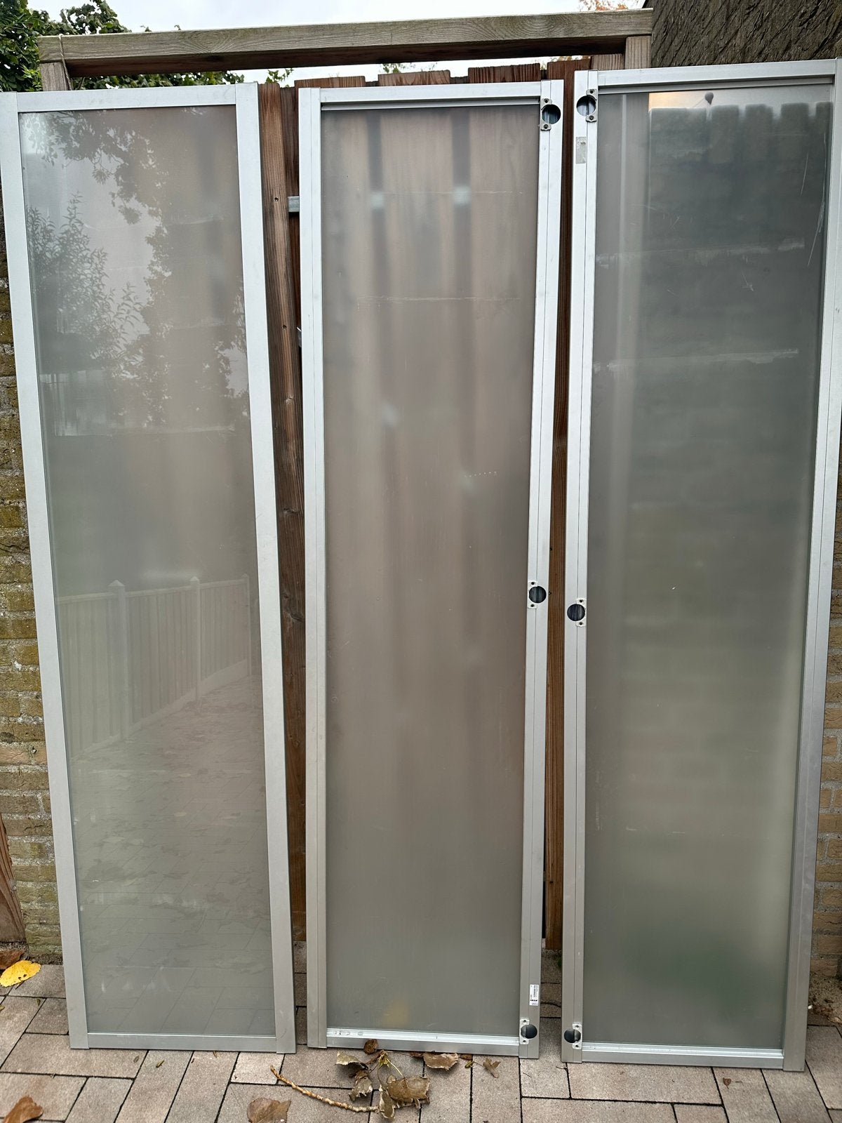3x IKEA Pax deuren 50x195 cm grijs, Ophalen, Overige materialen, Minder dan 50 cm, Gebruikt