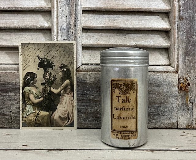 Franse vintage aluminium talkpoeder strooibus, Ophalen of Verzenden