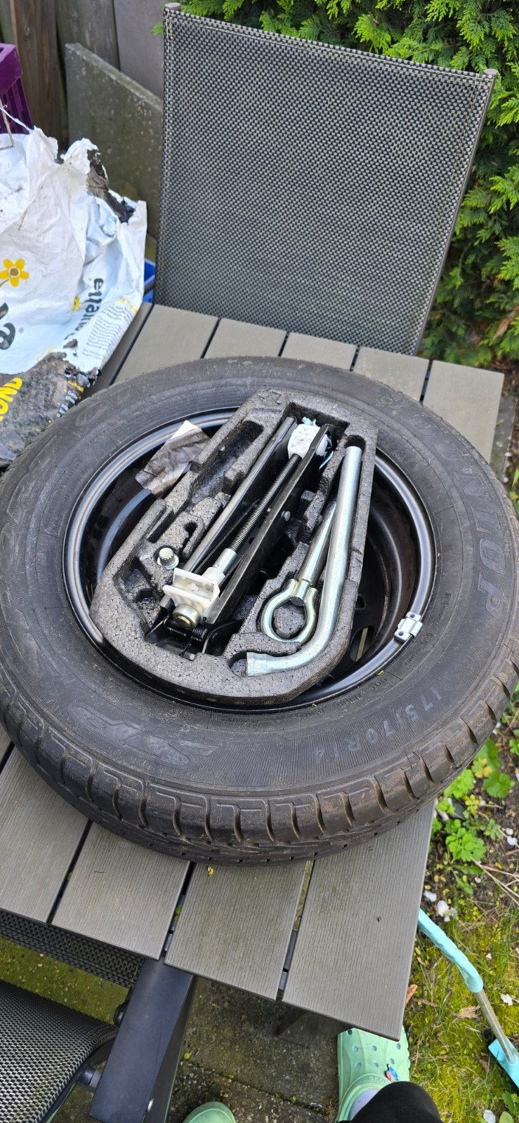 Reserveband met sleutelset, Auto diversen, Ophalen of Verzenden, Zo goed als nieuw