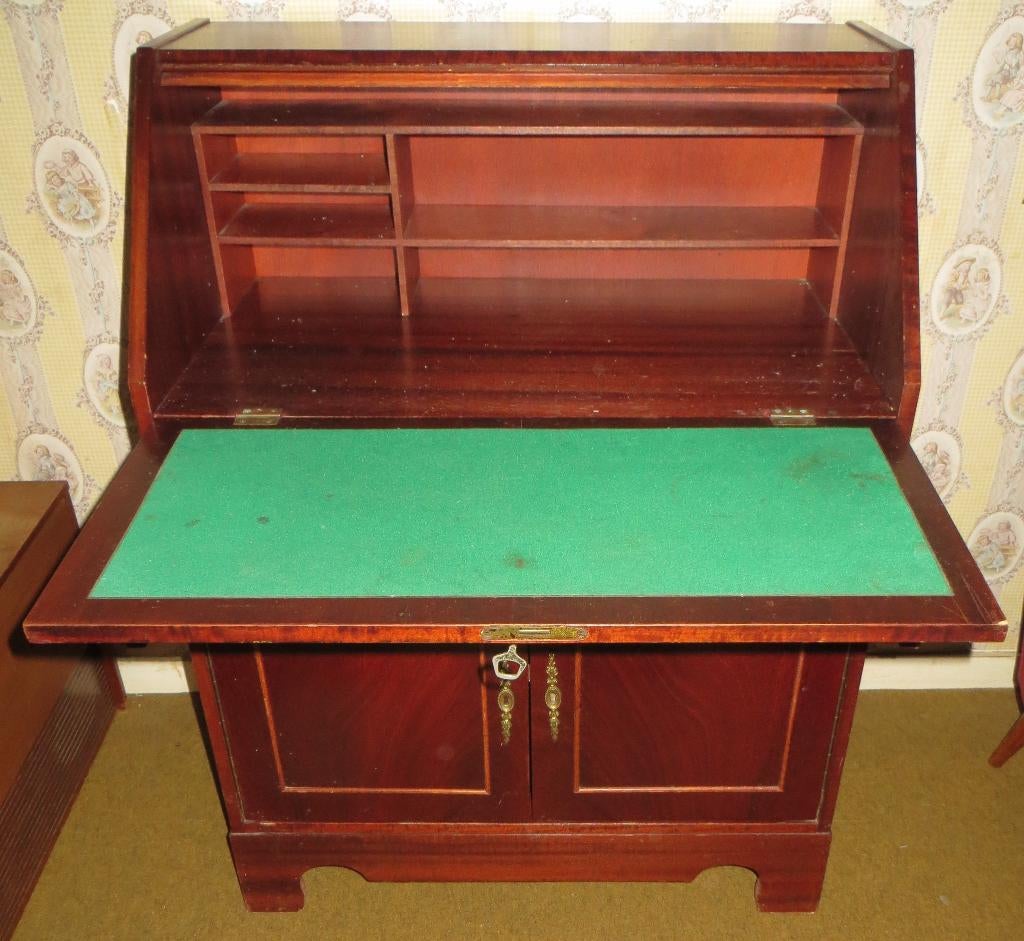 Vintage secretaire / klassiek bureautje / kastje met klep., Ophalen, Gebruikt, Klassiek