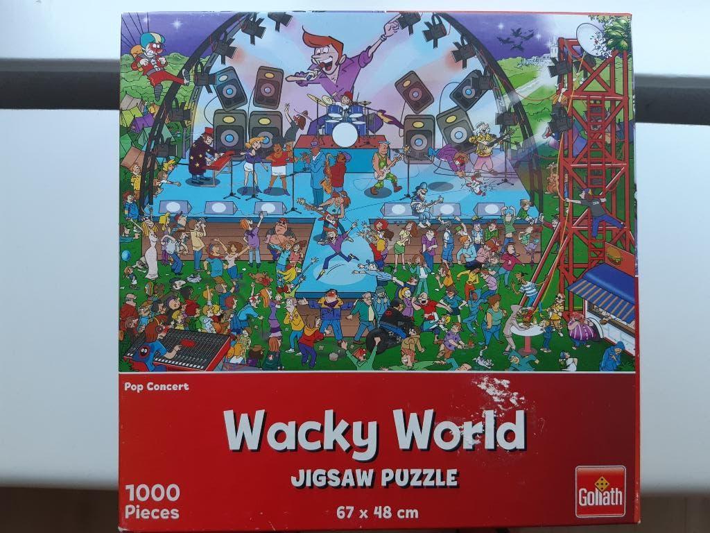 Puzzel Wacky World 1000 stukjes "popconcert", Ophalen of Verzenden, 500 t/m 1500 stukjes, Zo goed als nieuw