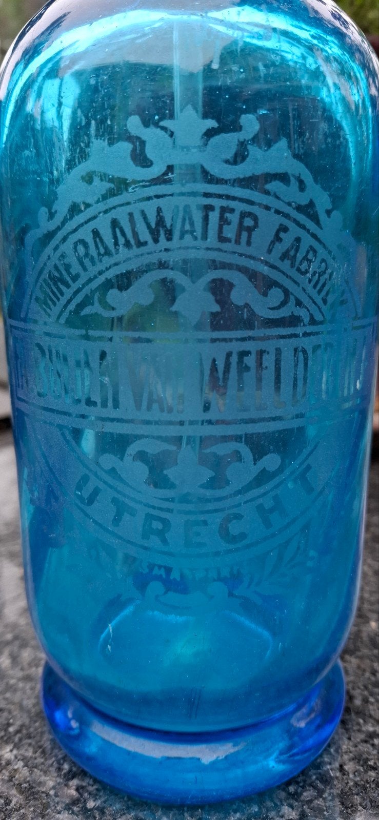 Spuitfles mineraalwater  Buijen van Weelderen Jr. Utrecht, Verzamelen, Ophalen of Verzenden, Gebruikt, Overige merken
