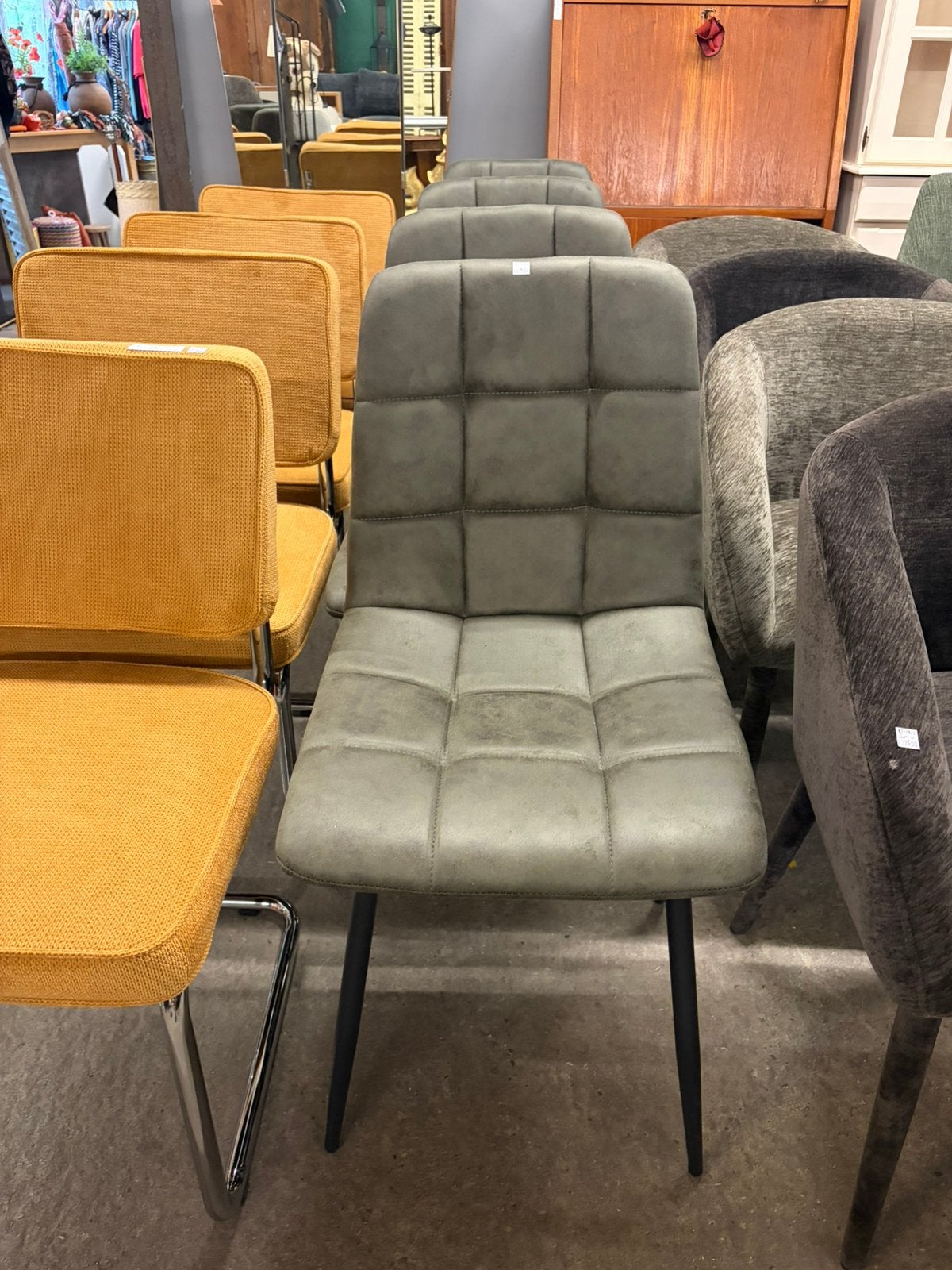 4 groene eetkamerstoelen - Nieuw!, Ophalen, ., ., Eén