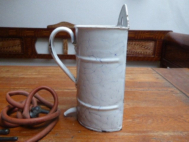 Antiek emaille lavement, Ophalen of Verzenden