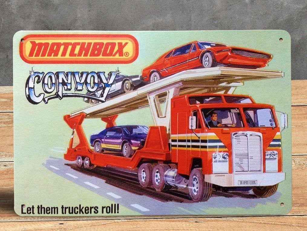 MATCHBOX Retro speelgoed Metalen Wandbord Reclamebord, Verzenden