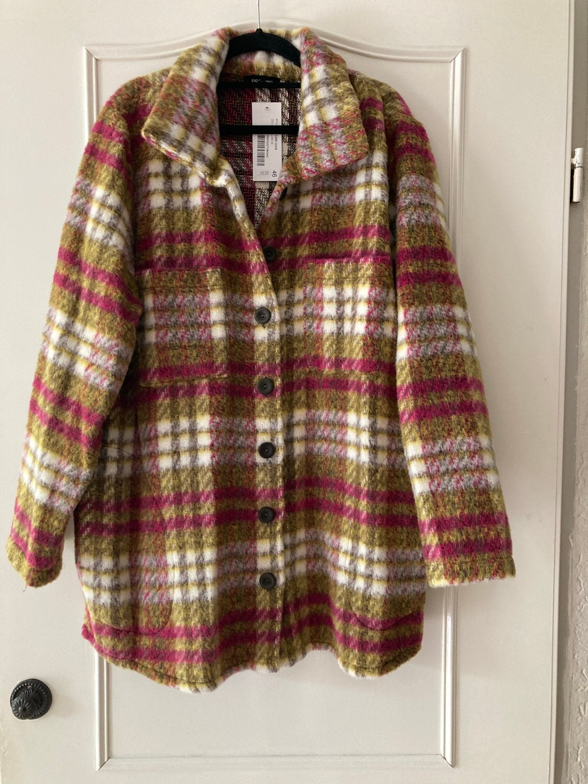 Nieuwe Rossini tussenjas maat 46 - Geruit, Kleding | Dames, Ophalen of Verzenden, Nieuw, Maat 46/48 (XL) of groter, Meerkleurig
