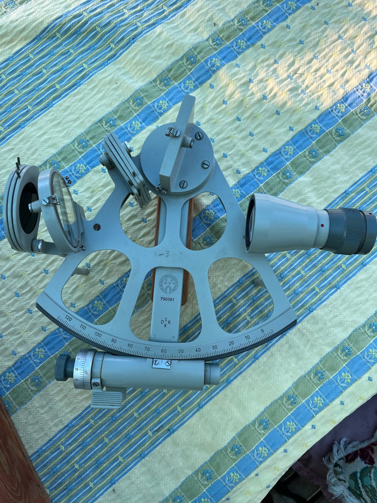 Antieke Freiberger Trommel Sextant met originele kist, Antiek en Kunst, Antiek | Gereedschap en Instrumenten, Ophalen of Verzenden