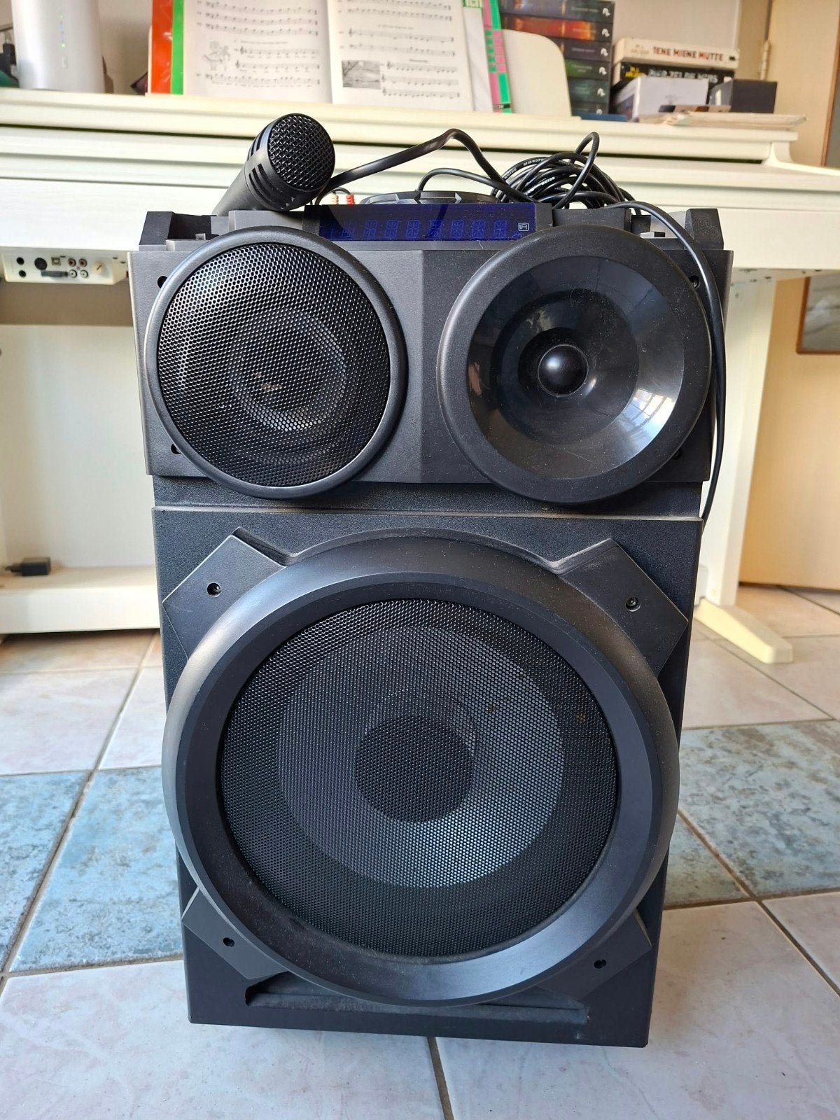 Karaoke Set met Microfoon en Luidsprekers, Ophalen, Gebruikt, Complete set