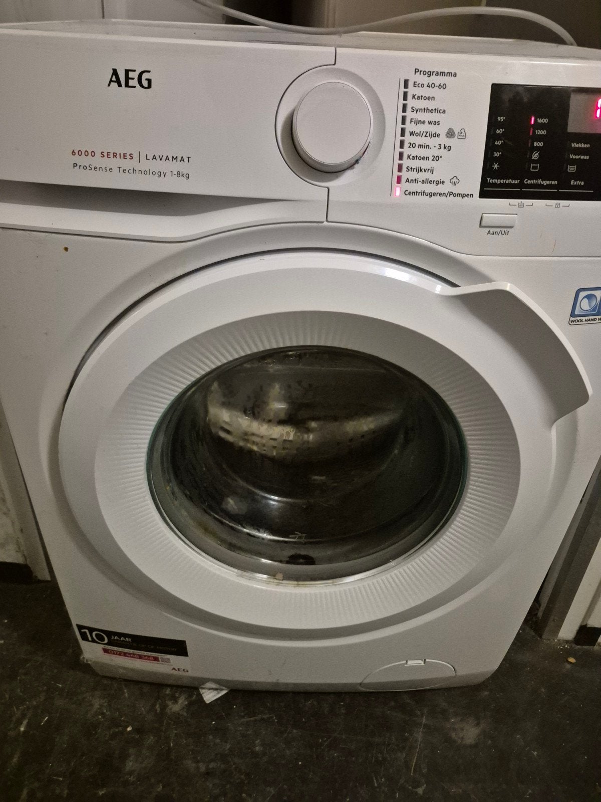 AEG 6000 SERIES LAVAMAT ProSense Technology 1-8kg Wasmachine, Ophalen, Gebruikt, 8 tot 10 kg, Wolwasprogramma