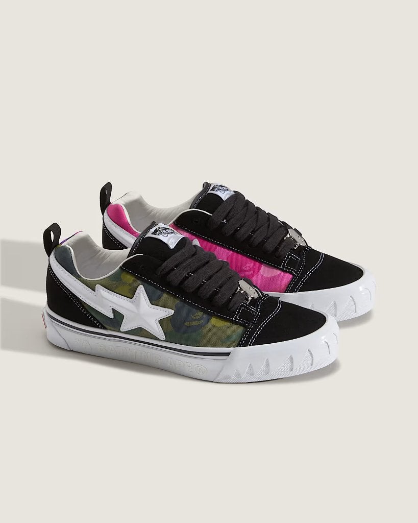 Vans x BAPE Knu Skool 'OG Camo' - Maat 44 / US 10.5, Zwart, Nieuw, Ophalen of Verzenden, Sneakers of Gympen