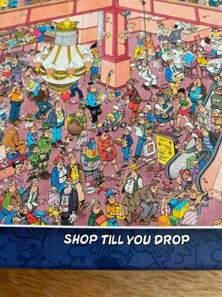 Jan van Haasteren (shop till you drop), Ophalen of Verzenden, 500 t/m 1500 stukjes, Zo goed als nieuw, Legpuzzel