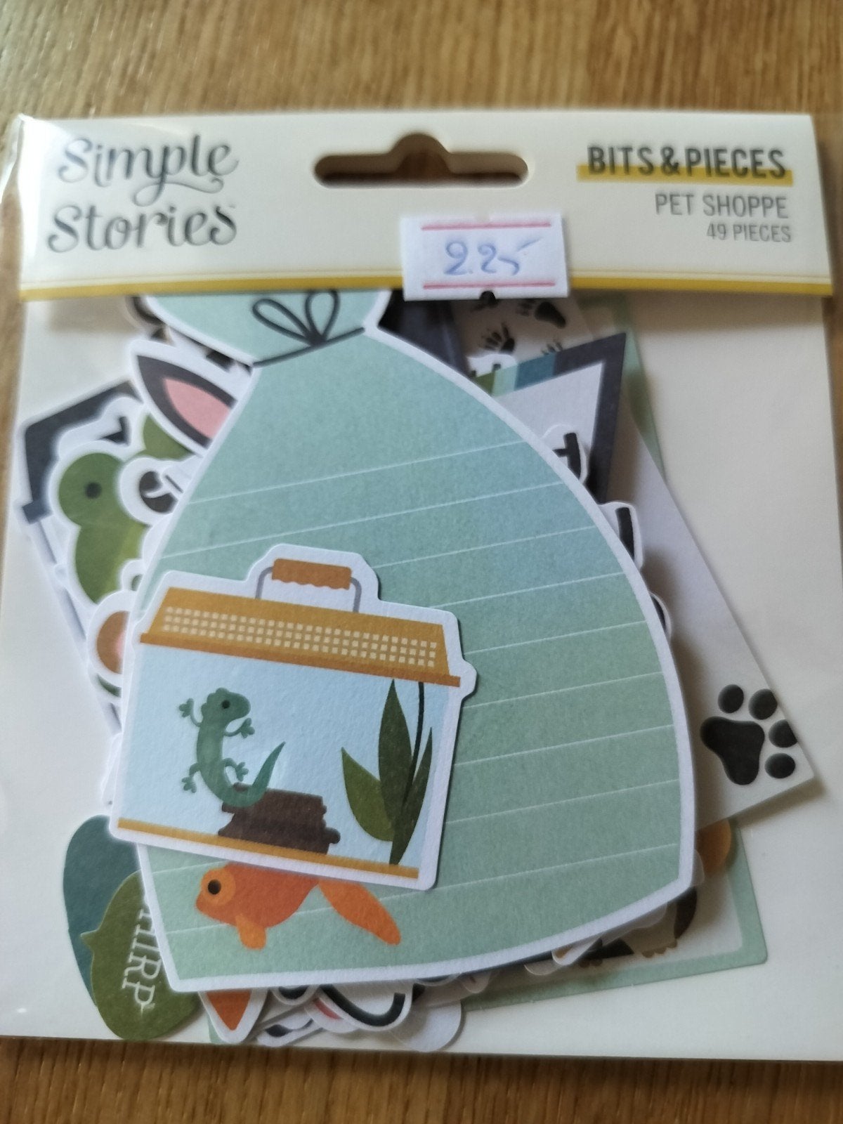 Simple Stories Pet Shoppe Bits & Pieces - 49 stuks, Hobby en Vrije tijd, Nieuw, Ophalen of Verzenden, Simple Stories, Niet gespecificeerd op verpakking