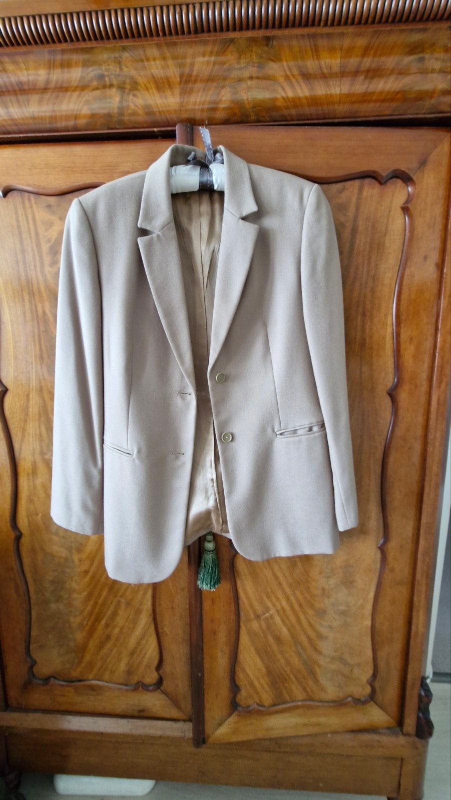 Blazer mt 42/44, Benetton, 100% wol, Beige, Maat 42/44 (L), Ophalen of Verzenden, United Colors of Benetton