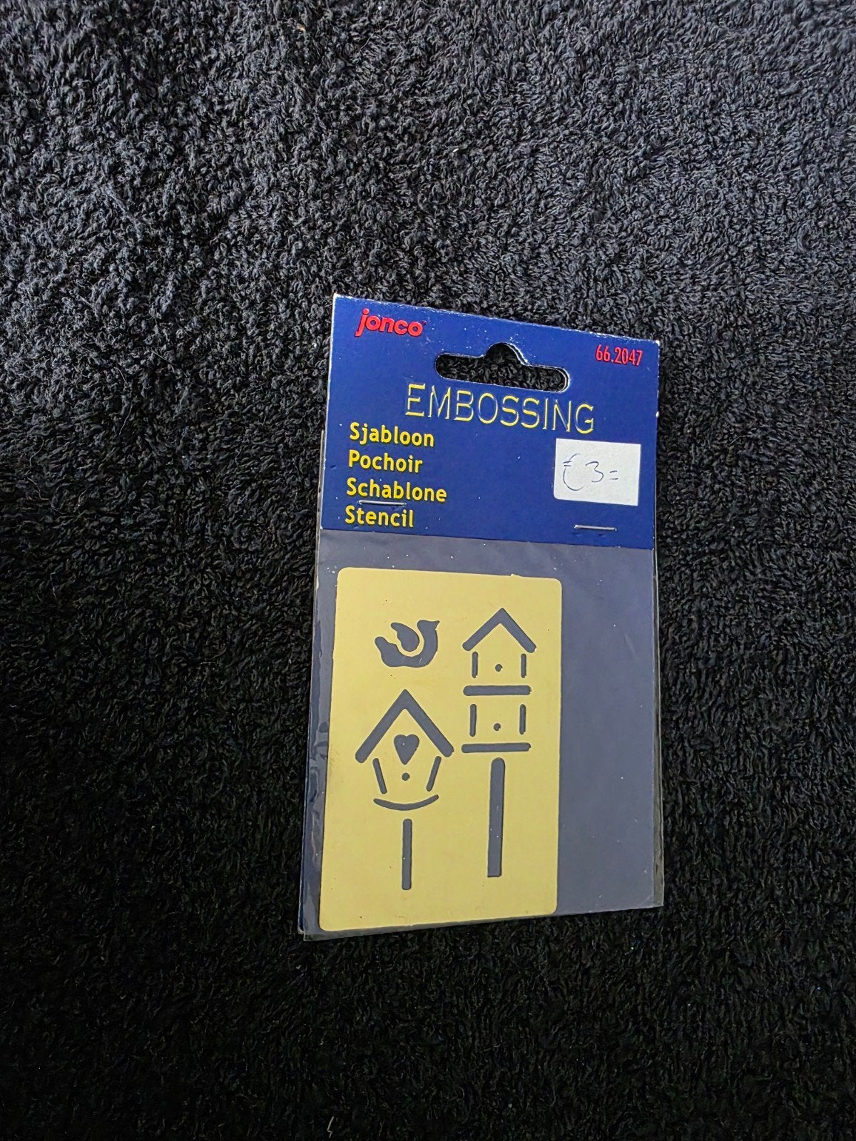 Nieuwe Jonco Embossing Sjabloon - Vogelhuisjes, Geel, Dieren, Nieuw, Ophalen of Verzenden