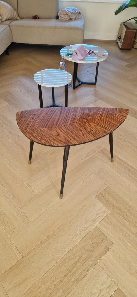 IKEA LÖVBACKEN retro bijzettafel - remake jaren '90, Huis en Inrichting, Ophalen, Minder dan 45 cm, Gebruikt, 75 cm of meer