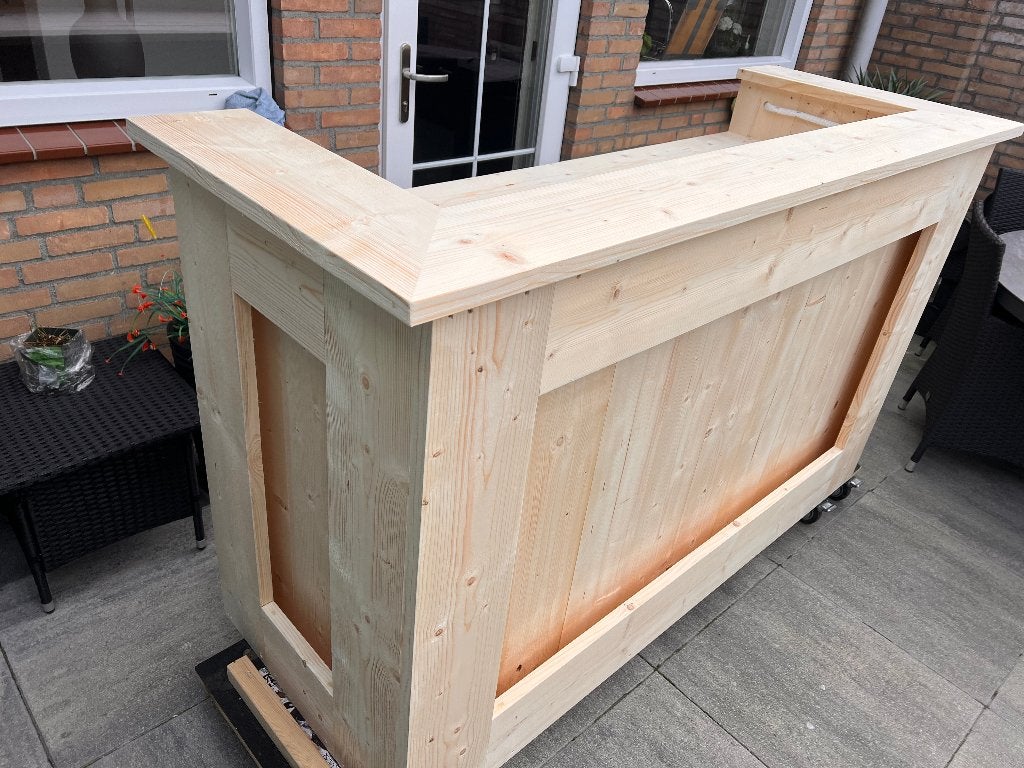 Steigerhouten bar incl led verlichting, Ophalen, Nieuw