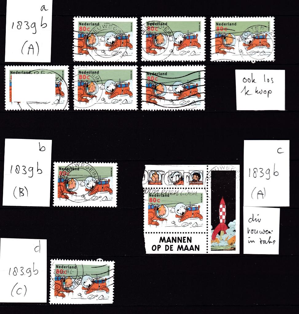 9777) Nederland 1839b strippostzegels kuifje 1999, Ophalen of Verzenden