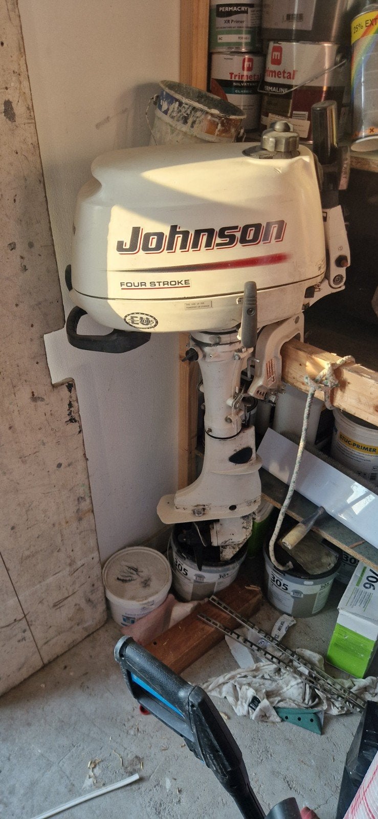 Johnson 5 pk fourstroke langstaart, Ophalen, 5 tot 10 pk, Viertaktmotor, Zo goed als nieuw