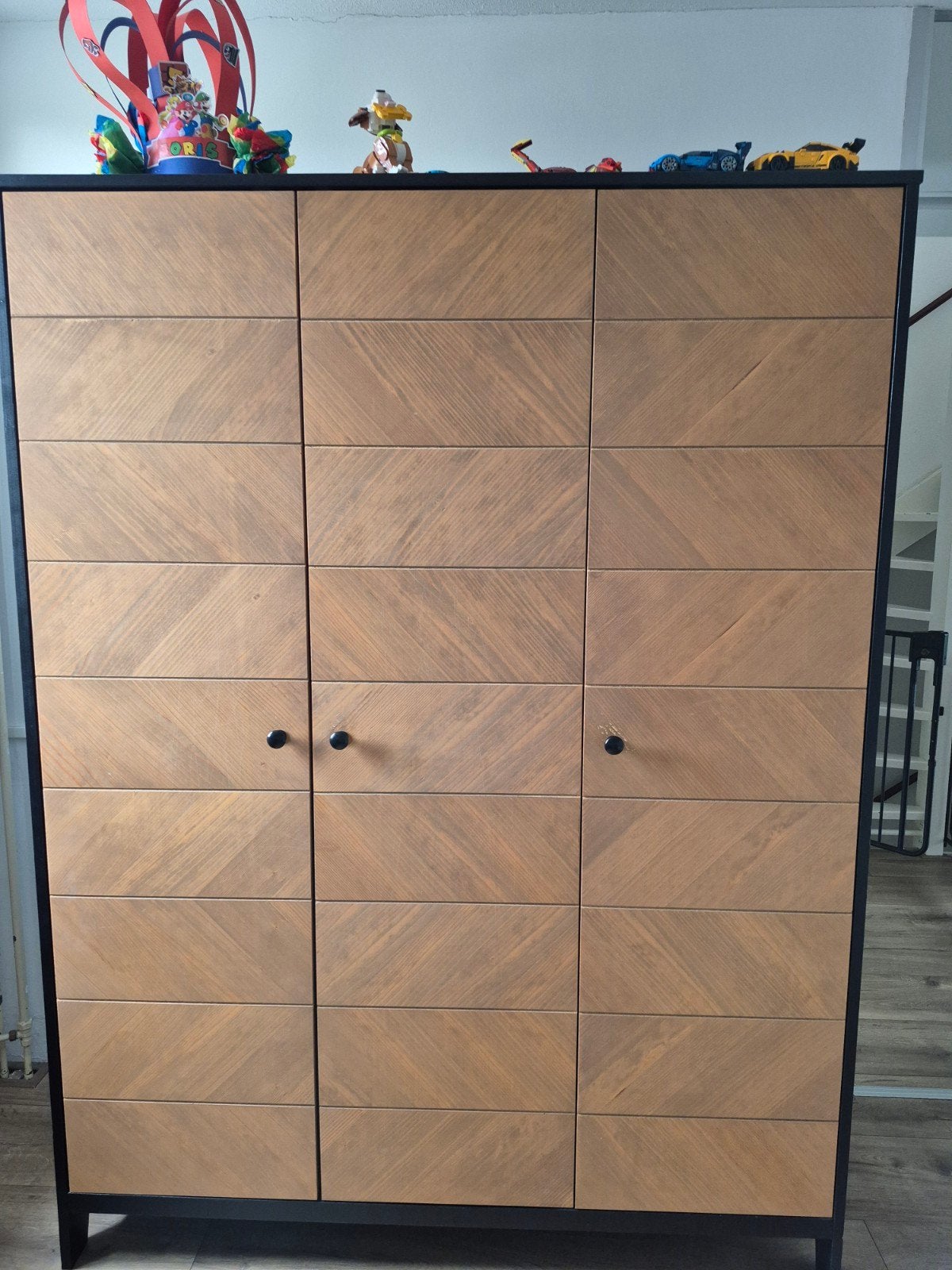 Bopita drie deurs kast Job Vintage Honey, Ophalen, Gebruikt, 50 tot 70 cm, 105 cm of meer