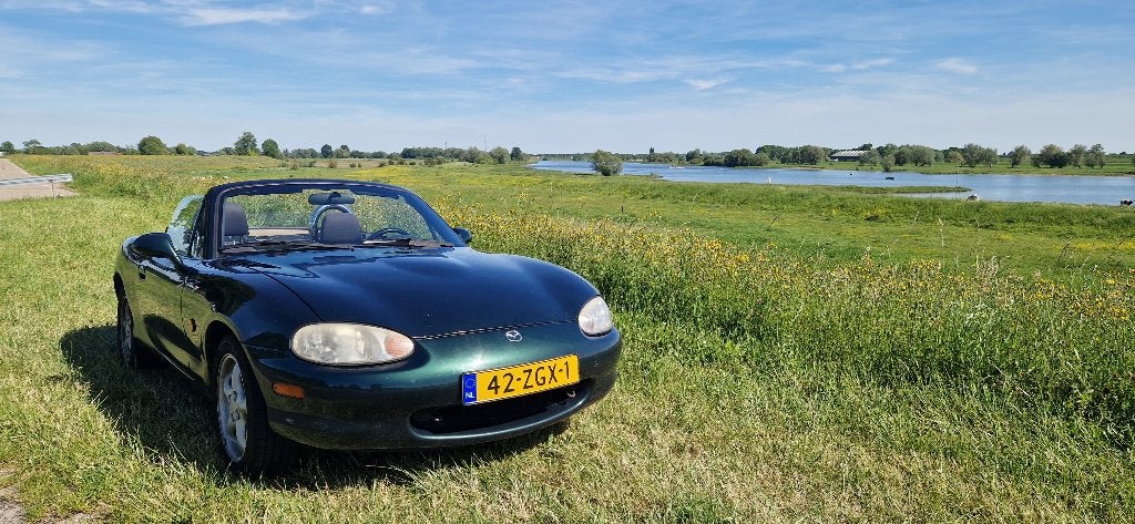 Mazda MX-5 1.6 1999 Groen, Auto's, Mazda, Particulier, MX-5, Airbags, Bluetooth, Elektrische ramen, Lichtmetalen velgen, Metallic lak