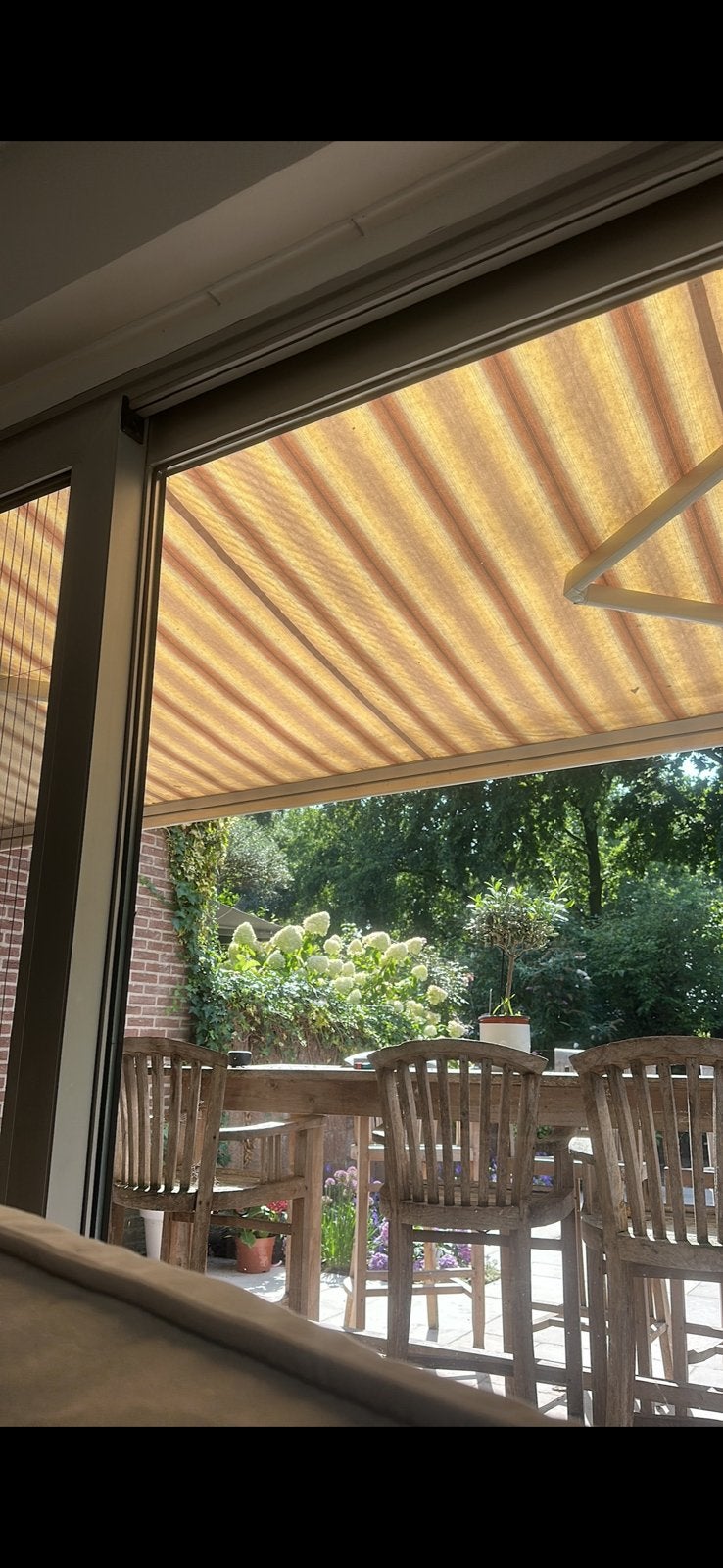 Uitvalscherm/Zonnescherm automatisch, Tuin en Terras, Zonneschermen, Ophalen, Gebruikt, Elektrisch, 150 tot 300 cm