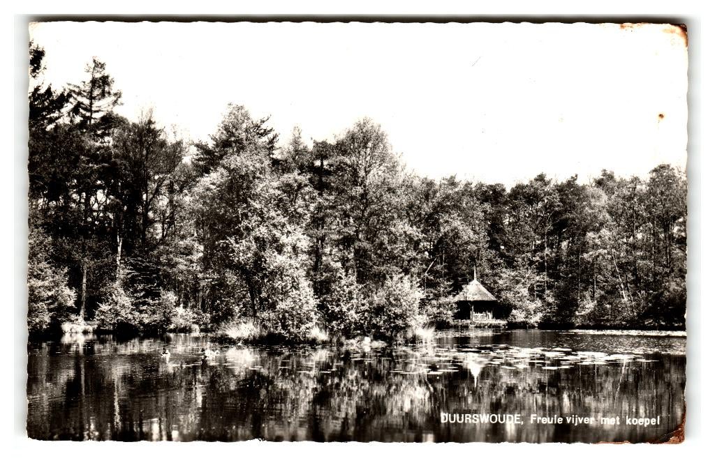 Duurswoude (Wijnjewoude), Freule vijver met koepel, Verzamelen, Ansichtkaarten | Nederland, Verzenden, 1960 tot 1980, Gelopen