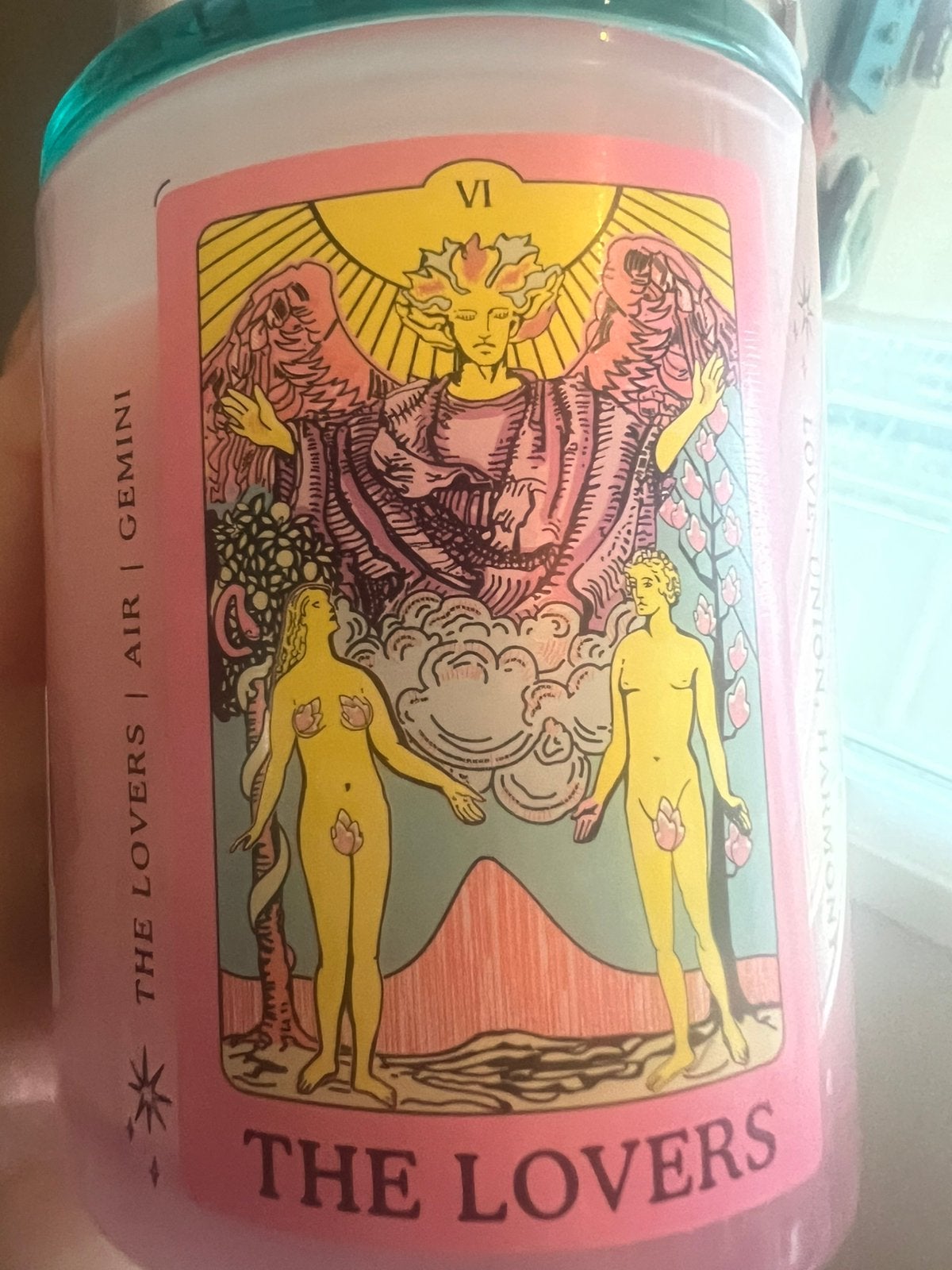 New- North Muse Crystal Infused The Lovers Tarot Candle Rose, Ophalen of Verzenden, Nieuw