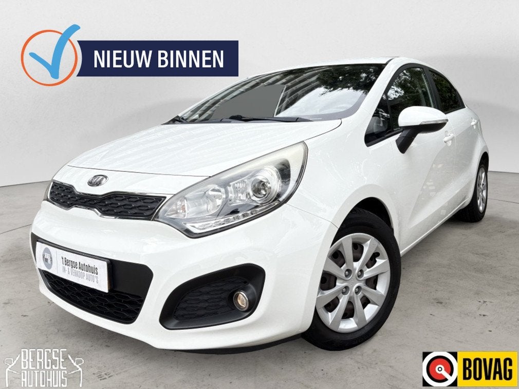 Kia Rio 1.2 CVVT Plus Pack Airco Elek.R Nap (bj 2012), Auto's, Kia, 21 km/l, Euro 5, 4 cilinders, Wit