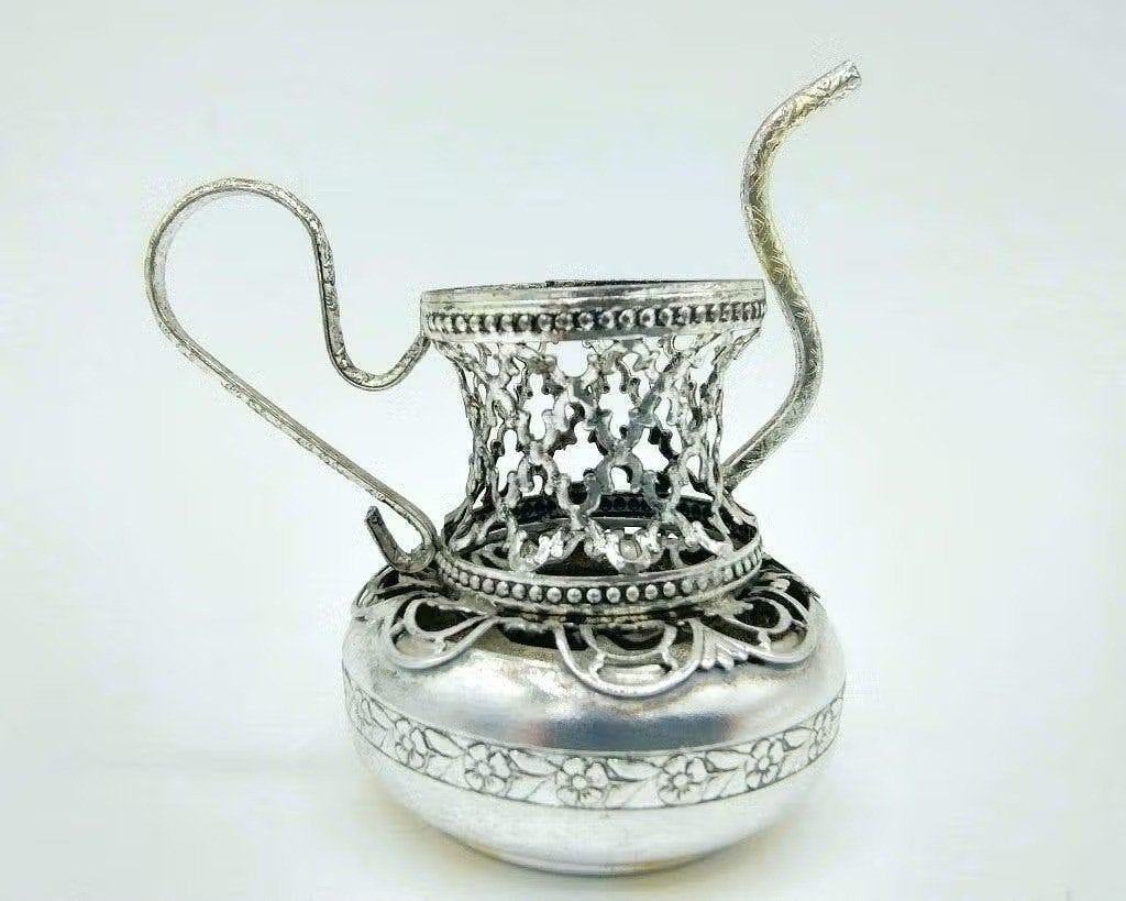 Zilveren miniatuur, theepot, Italië, 925, Antiek en Kunst, Verzenden, Zilver