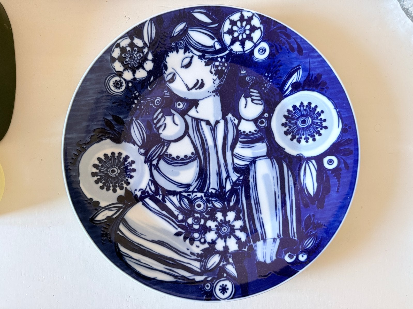 Rosenthal Studio-Linie Bjørn Wiinblad Wandbord schaal blauw, Ophalen of Verzenden