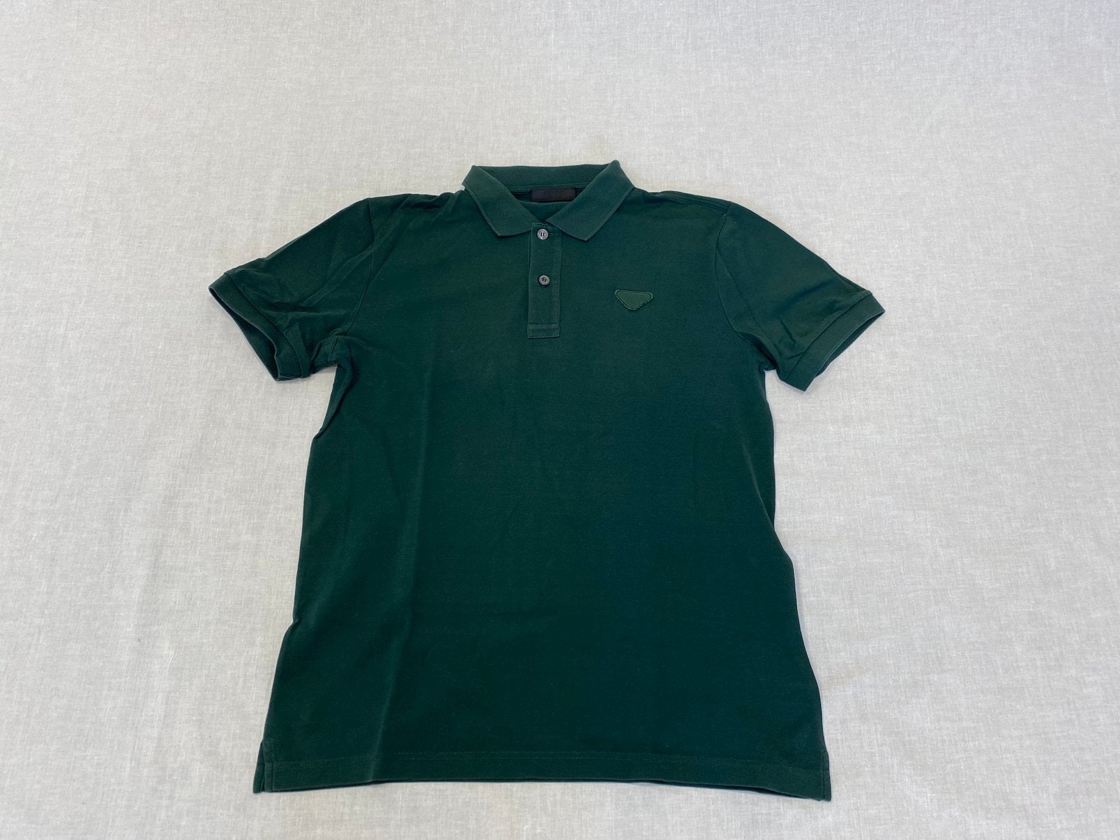Prada Polo Cotton Dark Green Size S, Kleding | Heren, Verzenden, ., Zo goed als nieuw, .