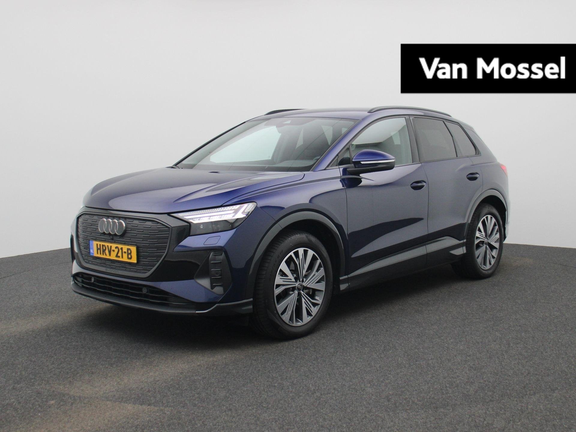 Audi Q4 e-tron 45 quattro Advanced edition 82 kWh l Demo l A, Auto's, 12 maanden, Stof, Zwart, 82 kWh