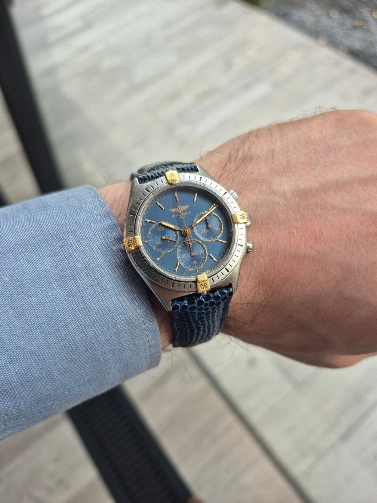 Breitling Callisto Ref. 80520-D Blue Chronograaf Lemania1873, Sieraden, Tassen en Uiterlijk, Horloges | Heren, Breitling, Polshorloge
