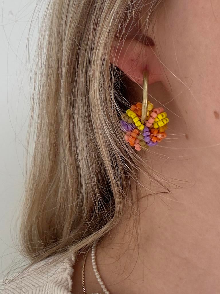 Nieuwe Zara oorbellen met kleurrijke kralen, Hangers, Overige kleuren, Nieuw, Ophalen of Verzenden