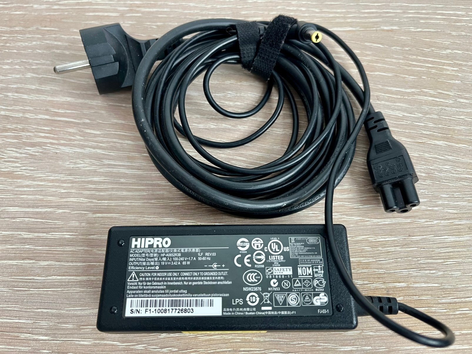 Originele ASUS / HiPro 65W Laptop Oplader – 19V 3.42A, Ophalen of Verzenden, Gebruikt, HIPRO