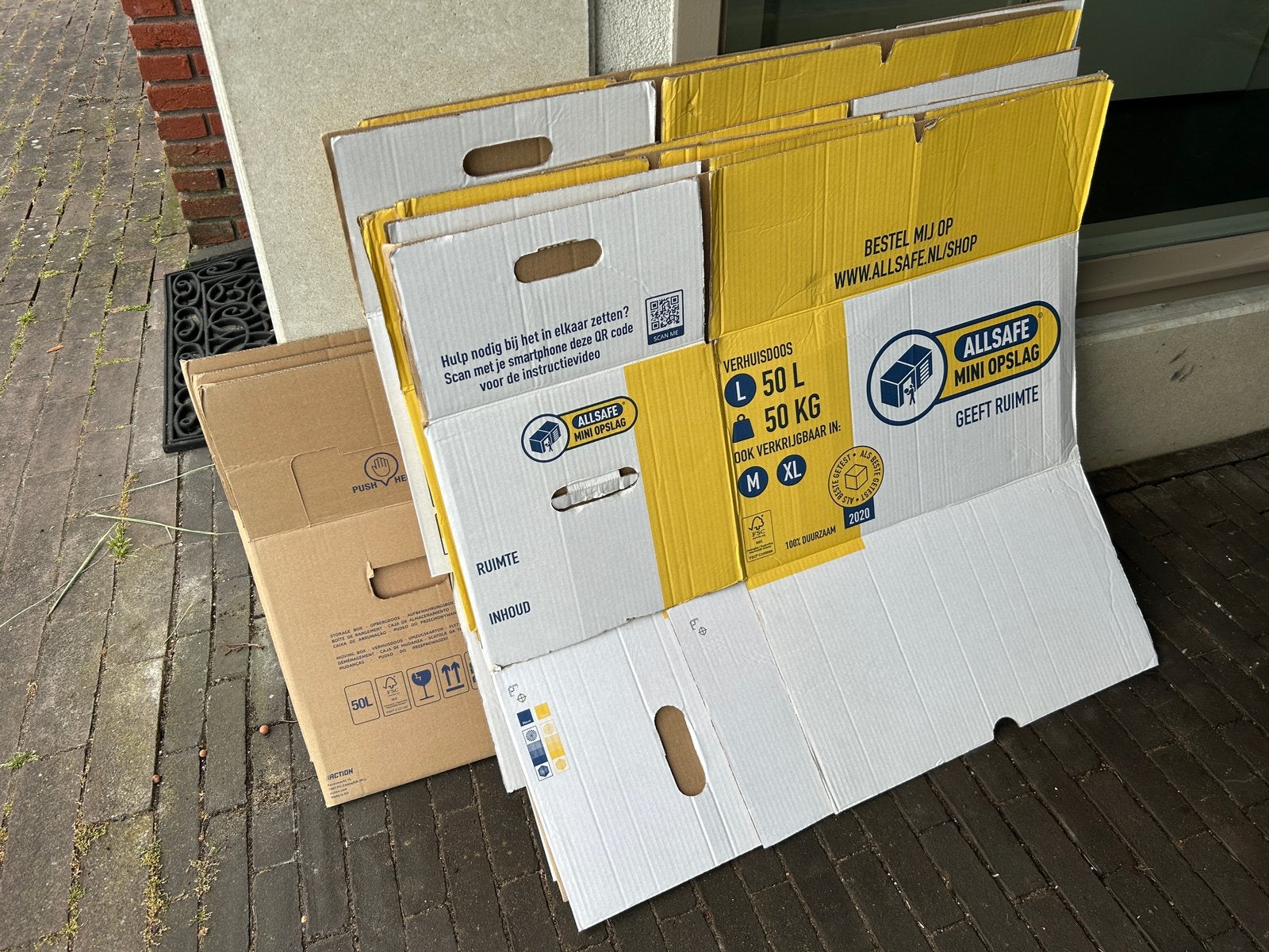 Verhuisdozen, 9 stuks, Ophalen, Doos, 50 tot 75 cm, Zo goed als nieuw