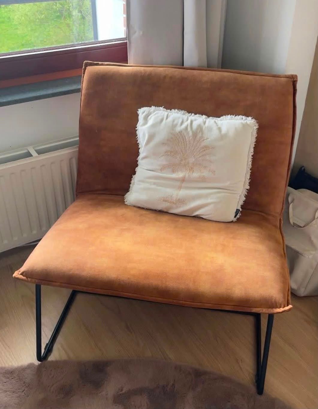 Comfortabele fauteuil - Bruin/cognac, Ophalen, Gebruikt, Bruin, Eén