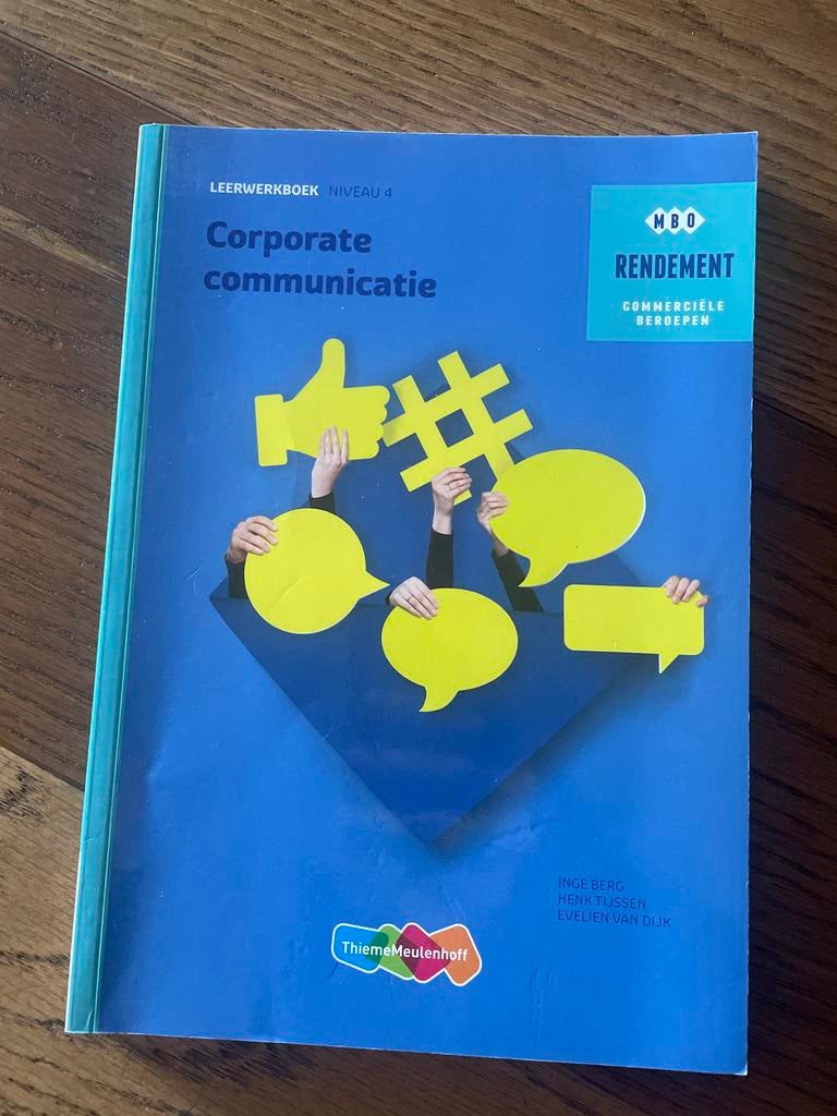 Leerwerkboek Corporate Communicatie MBO Niveau 4, Boeken, Studieboeken en Cursussen, Ophalen of Verzenden, Gamma, Zo goed als nieuw