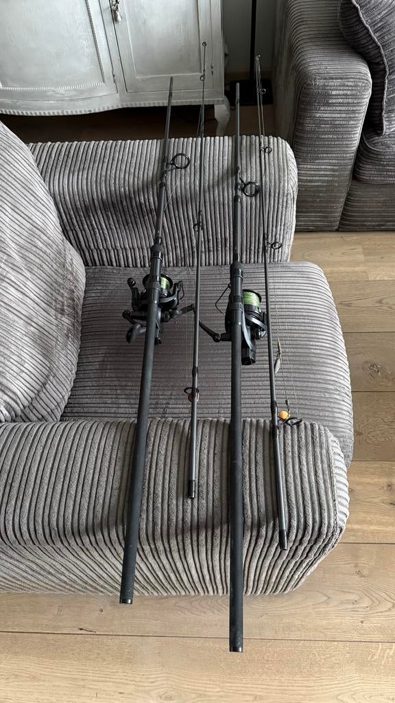 Daiwa hengels + Molens te koop, Watersport en Boten, Hengelsport | Karpervissen, Ophalen of Verzenden, Zo goed als nieuw