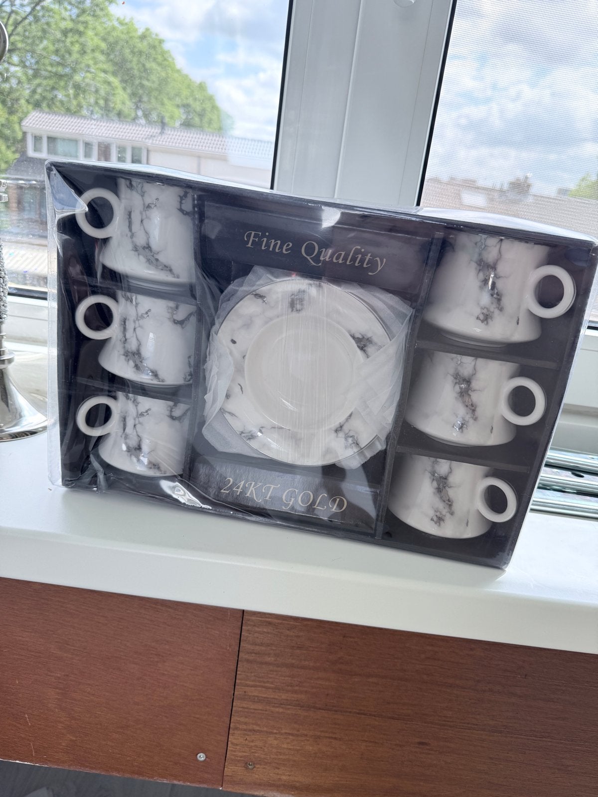 Luxe Marmerlook Koffie-/Theeservies, Keramiek, Nieuw, Ophalen of Verzenden, Modern