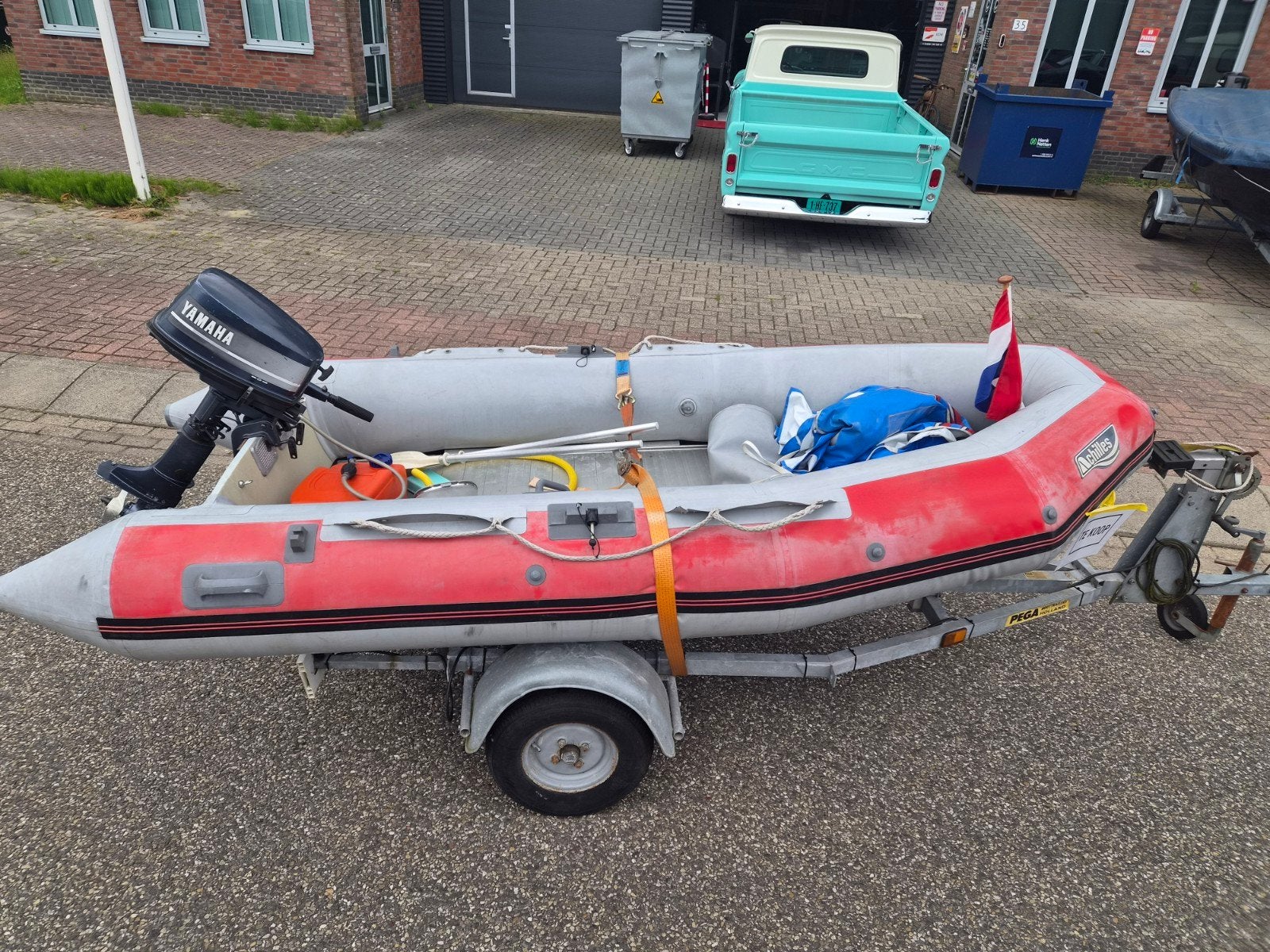 Achilles rubberboot 330, Watersport en Boten, Rubberboten, Ophalen, Pomp, Yamaha