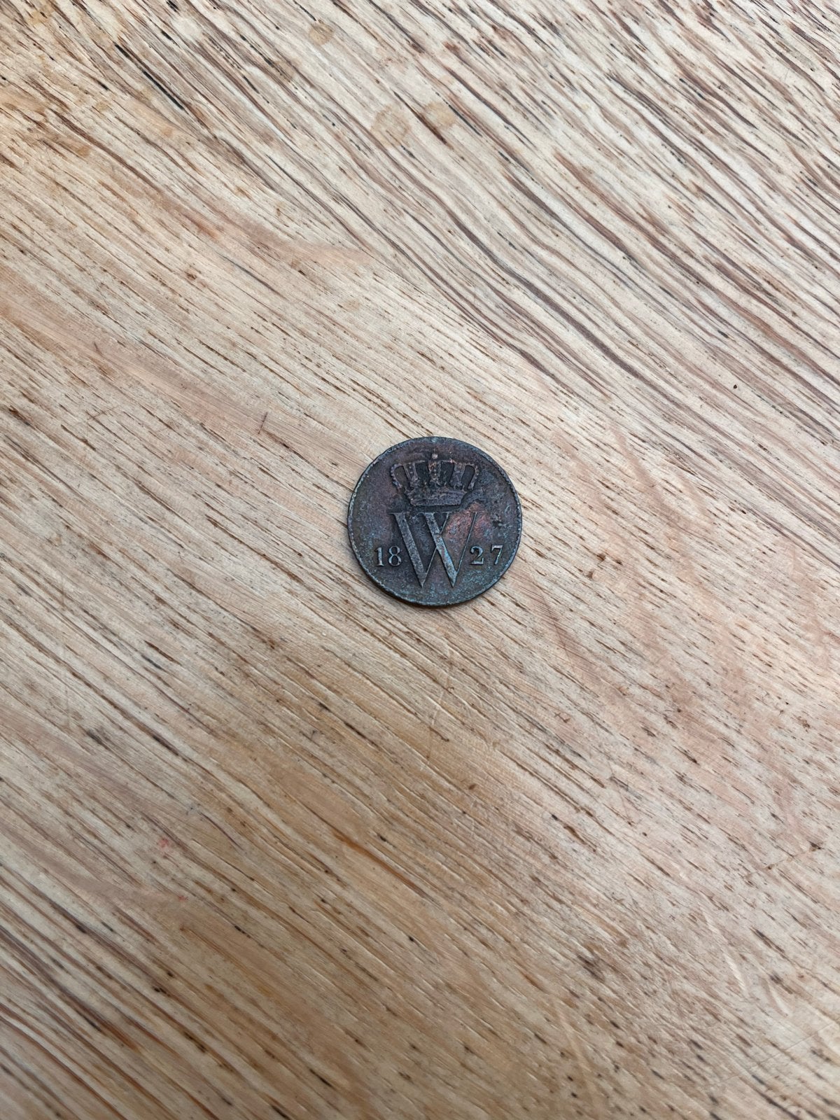 Zeldzame 1 cent munt uit 1827 - Koning Willem I, Ophalen of Verzenden, Koning Willem I, 1 cent, Losse munt