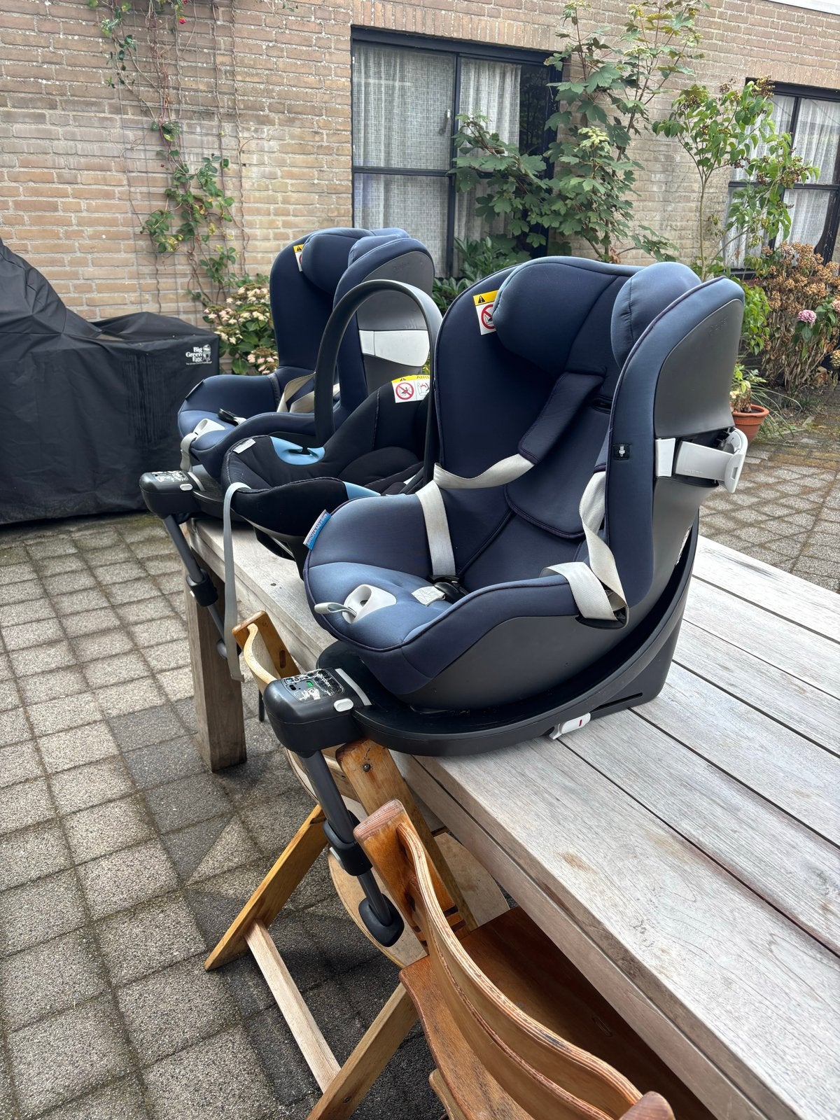 Cybex Gold Autostoel Set: 2x Sirona M2, 2x Base M, 1x Aton M, Overige merken, Gebruikt, 0 t/m 18 kg, Verstelbare rugleuning