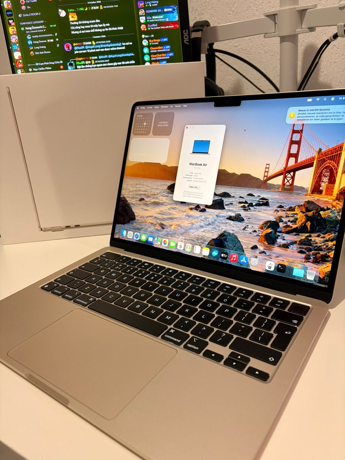 MacBook Air M2, Computers en Software, Ophalen, Zo goed als nieuw, 13 inch, MacBook Air