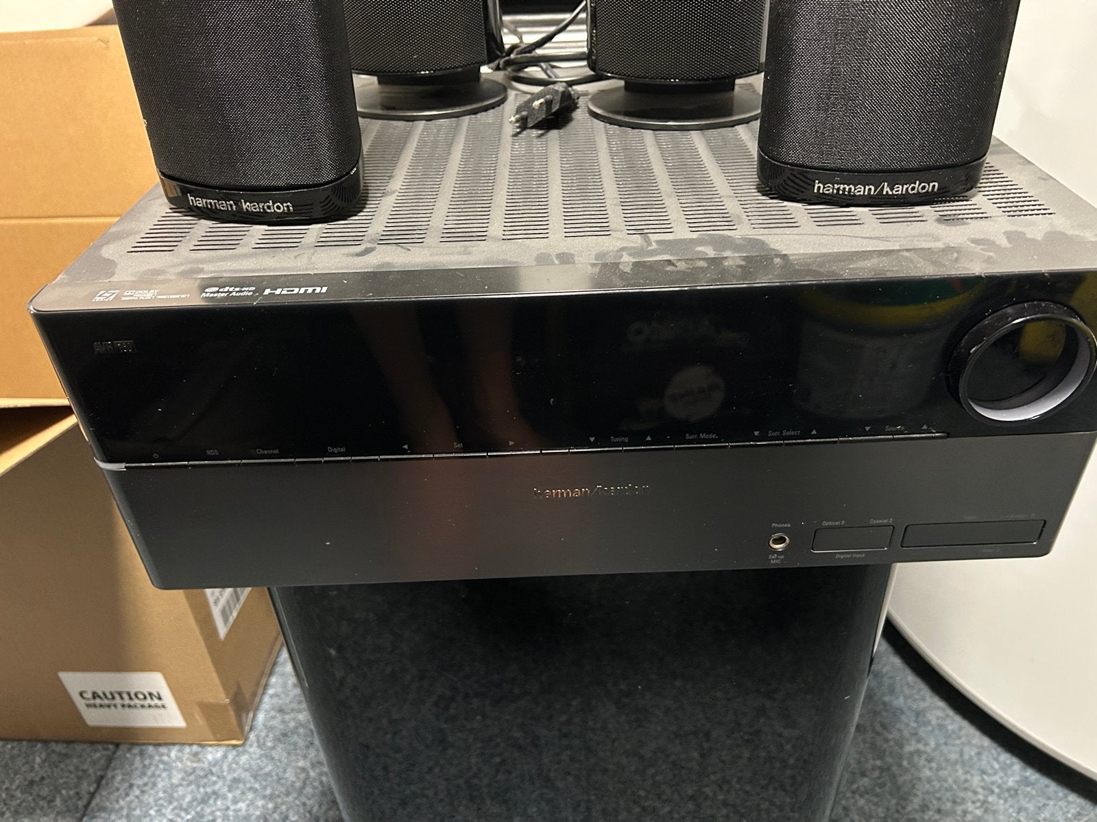 Harman Kardon Home Cinema Set (2x SAT-TS30, 2x SAT-TS2BQ, AB, Ophalen, Gebruikt, Overige systemen, Overige merken