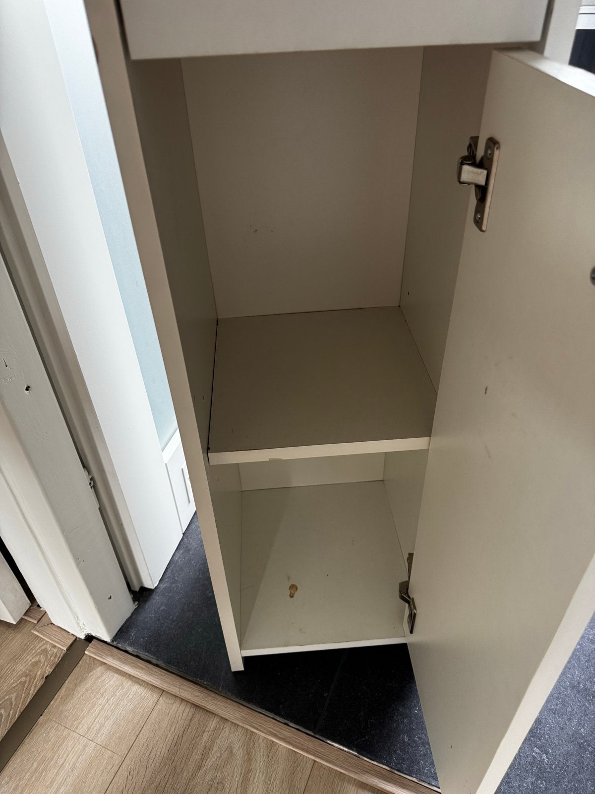 Badkamerkast met lades en opbergruimte, (Half)hoge kast, Minder dan 50 cm, Gebruikt, Ophalen of Verzenden
