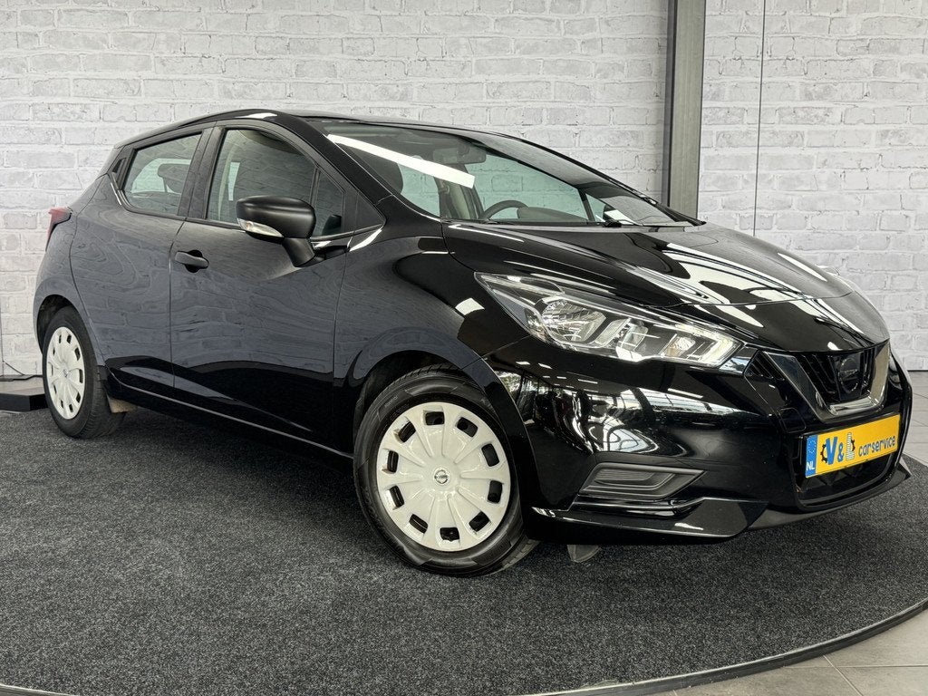 Nissan Micra 1.0 IG-T Visia Airco Bluetooth (bj 2020), Auto's, Nissan, Voorwielaandrijving, Zwart, Origineel Nederlands, Onderhoudsboekje