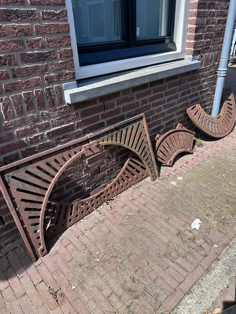 Zwaar gietijzeren boomrooster - Vintage, Tuin en Terras, Ophalen, Gebruikt