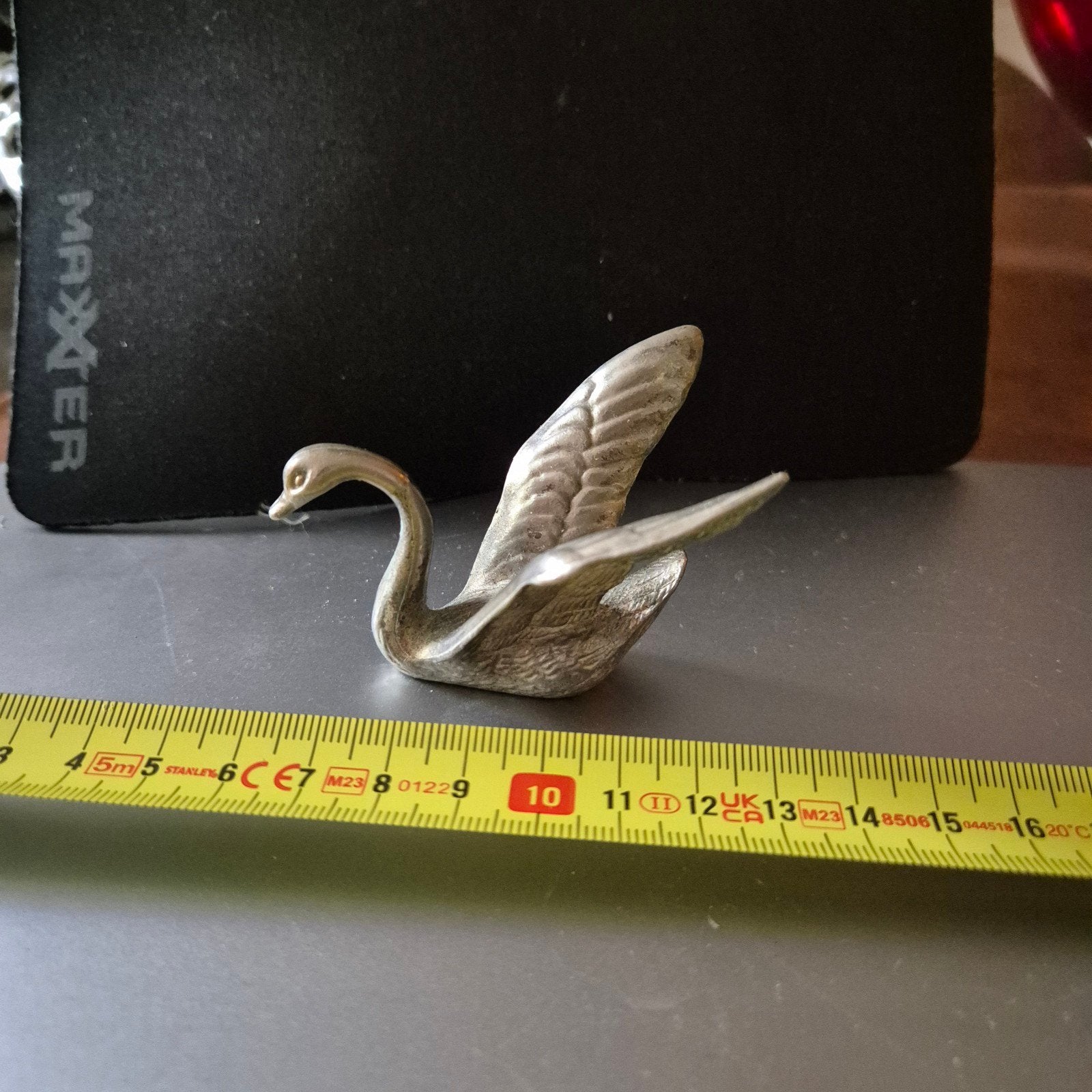 Zilverkleurige Zwaan Decoratie - Vintage Stijl, Antiek en Kunst, Ophalen of Verzenden